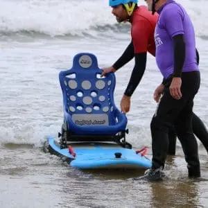 Universal Seated Surfboard Grip | Adaptive Surfboard | Heather